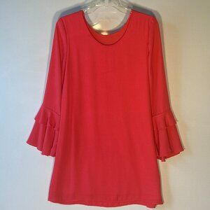 GB Girls SZ XL Coral Red Scoop Neck Sheath dress dressy party modern